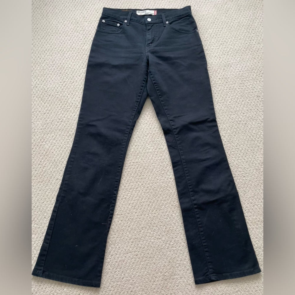 Levi's Relaxed Bootcut Black Jeans size 8L